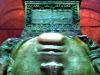 Medusa Head in the Basilica Cistern in Istanbul, Turkey